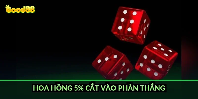 Hoa hồng 5% cắt vào phần thắng như thế nào